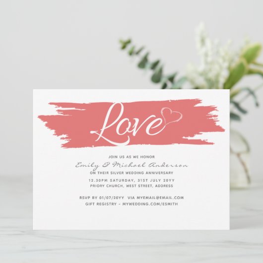 Faire-part de mariage moderne pour anniversaire de (Debout devant)