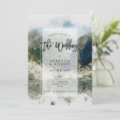 faire-part de mariage moderne pour aquarelle de (Debout devant)