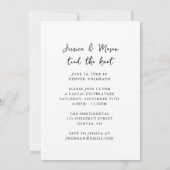 Faire-part de mariage moderne pour fugue amoureuse (Dos)