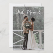 Faire-part de mariage moderne pour une fugue amour (Devant)