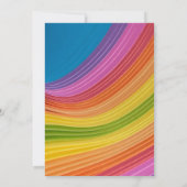 Faire-part de mariage moderne Rainbow Wave (Dos)