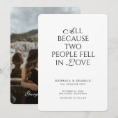Faire-Part de Mariage Moderne Romantique Typograph (Devant / Derrière)