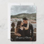 Faire-Part de Mariage Moderne Romantique Typograph (Dos)