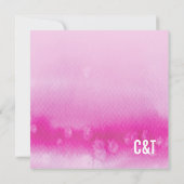 FAIRE-PART DE MARIAGE MODERNE : rose aquarelle som (Dos)