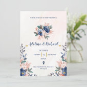 Faire-part de mariage moderne Rose d'or (Debout devant)