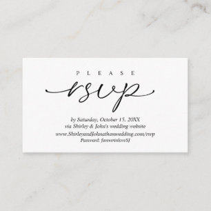 Faire-part de mariage moderne RSVP, via le site we
