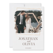 Faire-part de mariage moderne rustique