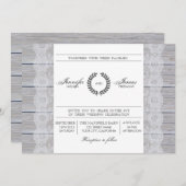 Faire-part de mariage moderne rustique (Devant / Derrière)