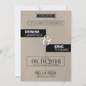 Faire-part de mariage moderne rustique (Devant)