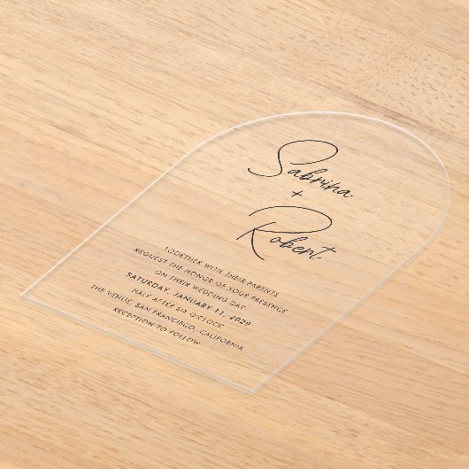 Faire-part de mariage moderne Sabrina (Poser)