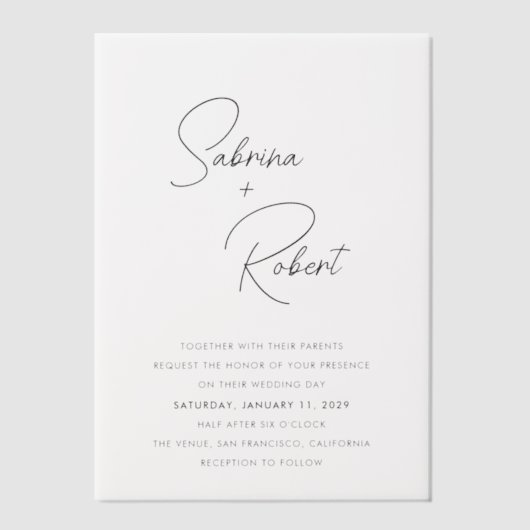 Faire-part de mariage moderne Sabrina (Recto)
