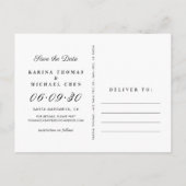 Faire-part de mariage moderne sarcelle en collage  (Dos)