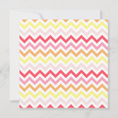 Faire-part de mariage moderne Sherbert Chevron Zig (Dos)