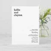 Faire-part de mariage moderne simple (Debout devant)