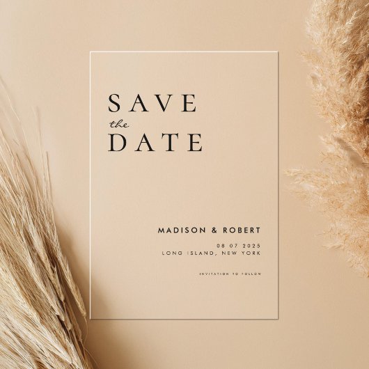 Faire-part de mariage moderne simple
