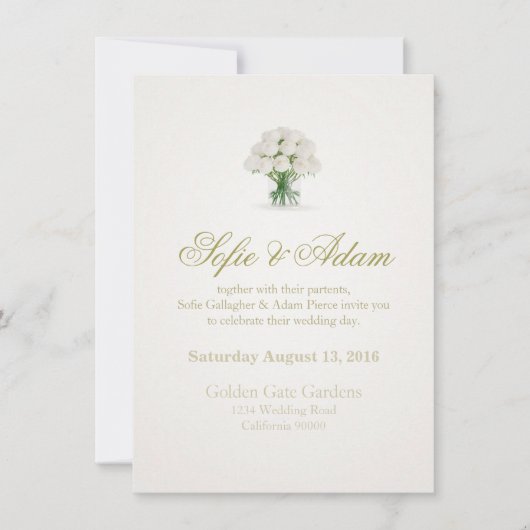Faire-part de mariage moderne simple (Devant)