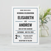 Faire-part de mariage moderne simple (Debout devant)