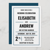 Faire-part de mariage moderne simple (Devant / Derrière)