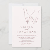 Faire-part de mariage moderne simple minimaliste (Devant)
