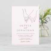 Faire-part de mariage moderne simple minimaliste (Debout devant)