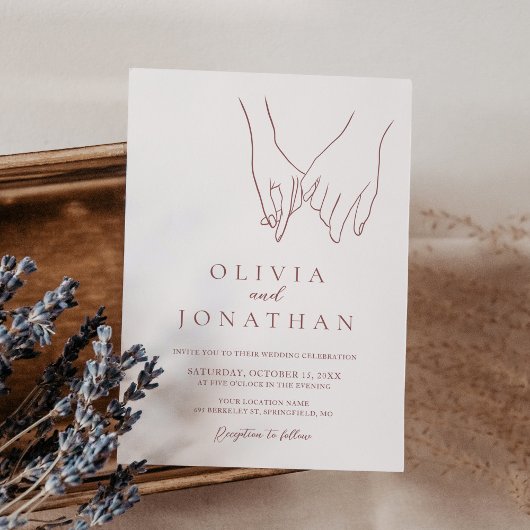 Faire-part de mariage moderne simple minimaliste