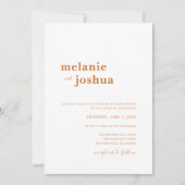 Faire-part de mariage moderne simple | Orange de c (Devant)