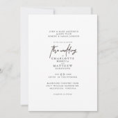 Faire-part de mariage moderne simple pour les deux (Devant)