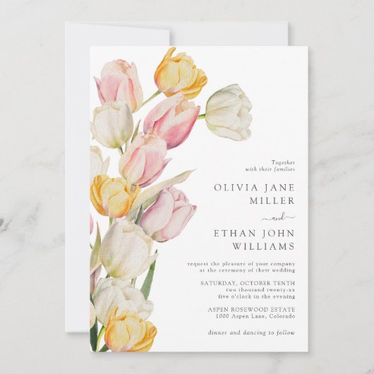 Faire-part de mariage moderne Spring (Devant)