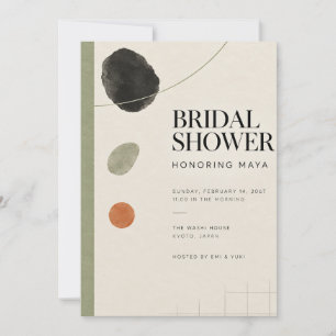 Faire-part de mariage moderne sumi japonais pour u
