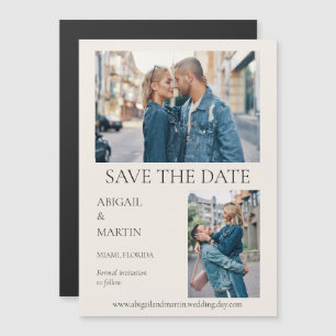 Faire-part de mariage moderne Tan 2 Photo Enregist