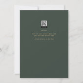 Faire-part de mariage moderne tendance vert mousse (Dos)