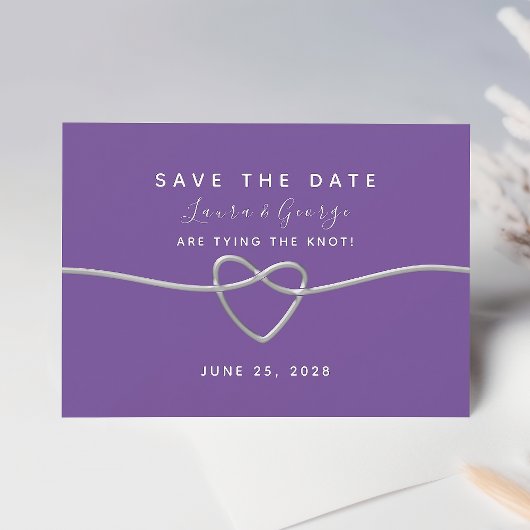 Faire-part de mariage moderne violet