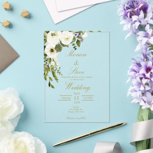 Faire-part de mariage modifiable acrylique (Insitu (Mariage))