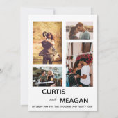 Faire-part de mariage modifiable avec collage phot (Dos)