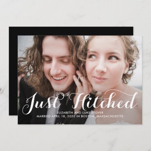 Faire-part de mariage modifiable couleur Editable  (Devant / Derrière)