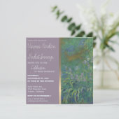 Faire-part de mariage Monet de feuillage peint vin (Debout devant)