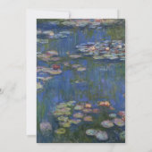 Faire-part de mariage Monet Water Lilies (Dos)