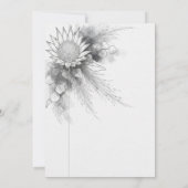 Faire-part de mariage Monochrome Protéa Eucalyptus (Dos)