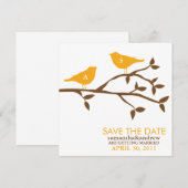 Faire-part de mariage Monogram Love Birds (Devant / Derrière)