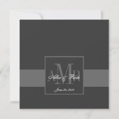 Faire-part de mariage Monogram Photo Enregistrer l (Dos)