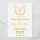 Faire-part de mariage monogramme (Recto)