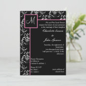 Faire-part de mariage monogramme (Debout devant)