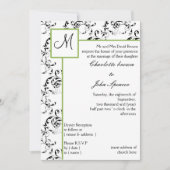 Faire-part de mariage monogramme (Devant)