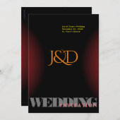 Faire-part de mariage monogramme (Devant / Derrière)