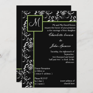 Faire-part de mariage monogramme