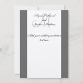 Faire-part de mariage Monogramme Argent métallique (Dos)