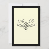 Faire-part de mariage Monogramme blanc cassé (Dos)