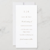 Faire-part de mariage Monogramme Blanc Rose    (Devant)