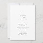 Faire-part de mariage monogramme bleu poussiéreux (Devant)