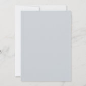Faire-part de mariage monogramme bleu poussiéreux (Dos)
